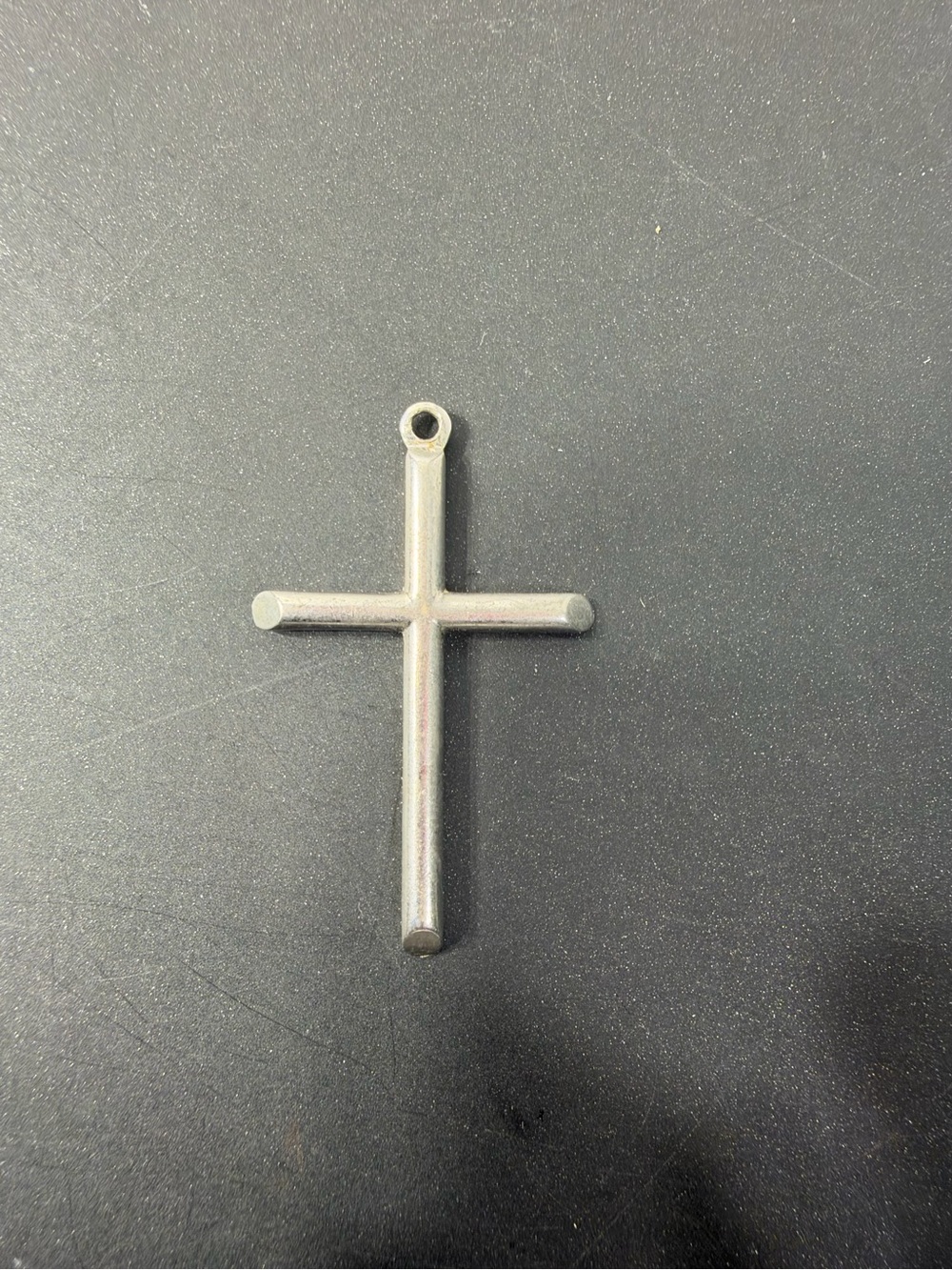 Vintage 925 Sterling Silver Cross Charm Pendant, Religious, No Stone